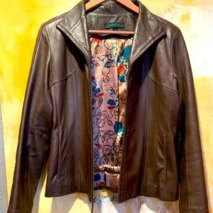 SienaStudio Designer Leather Jacket, Size 4.